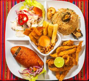 Piqueo Inka - Ceviche Seafood, Rice Chaufa, Stuffed Potato and Seafood Jalea