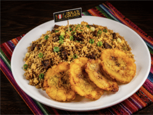 Arroz chaufa amazonico - Peruvian fried rice Cecina