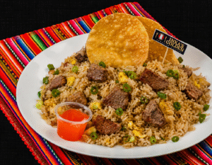 Arroz chaufa - Peruvian fried rice with Beef