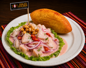 Duo papa rellena con ceviche - Duo of Stuffed Potato with Ceviche